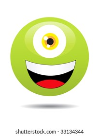 Smiley on white