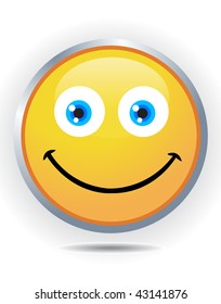 Smiley on white