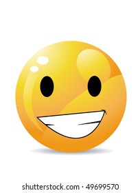 Smiley on white
