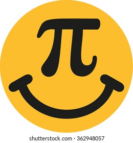 Smiley with pi sign