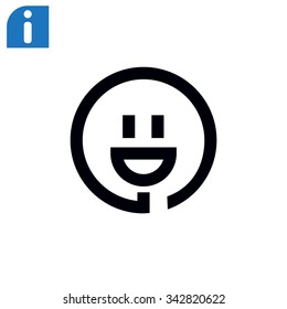 smiley and plug. vector icon