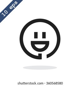 smiley and plug. vector icon