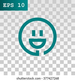 smiley and plug. vector icon