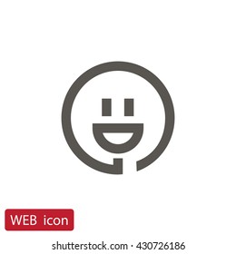 smiley and plug. vector icon