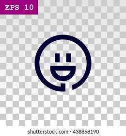 smiley and plug. vector icon