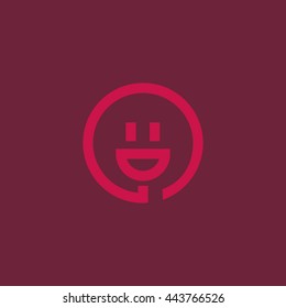 smiley and plug. vector icon