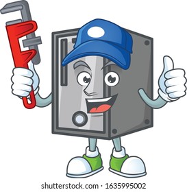 Smiley Plumber CPU on mascot picture style