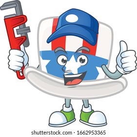Smiley Plumber uncle sam hat on mascot picture style