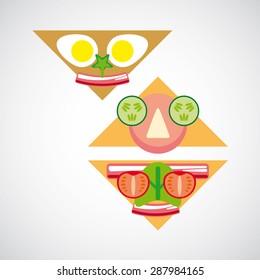 Smiley sandwiches - vector design