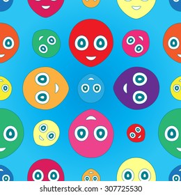 smiley seamless pattern for children background made in vector