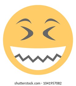A smiley showing big grin expression