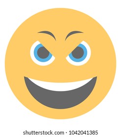 A smiley showing big grin expression