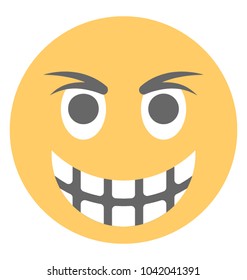 A smiley showing big grin expression