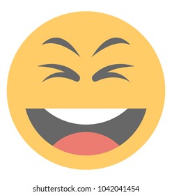 A smiley showing big grin expression