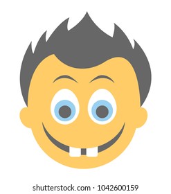 
A smiley showing nerdy face
