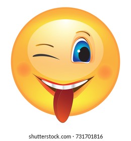 Smiley showing tongue