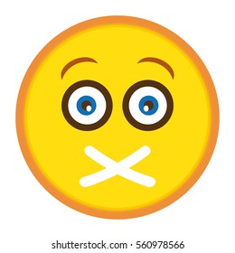 Smiley in "Silence please" mood