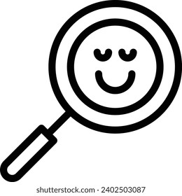 Smiley single vector line icon 