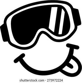 Smiley Ski Goggles Tounge