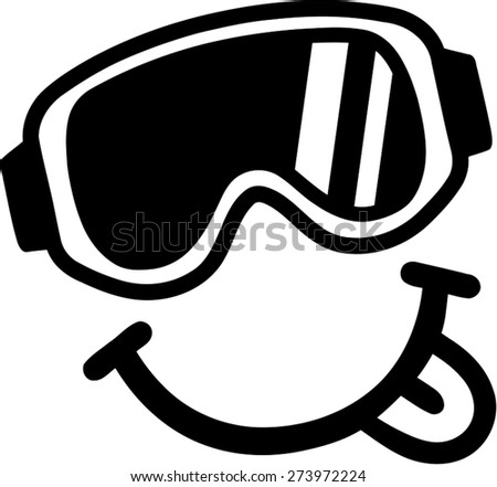 Smiley Ski Goggles Tounge