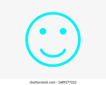 Smiley smile icon. Emoticon vector icon. Smile illustration. Funny smile. Happy symbol.