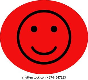 Smiley smile icon. Emoticon vector icon. Smile illustration. Funny smile. Happy symbol.