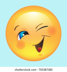 Smiley smile wink