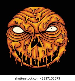 Smiley smile zombie horror vector illustration for your company or brand