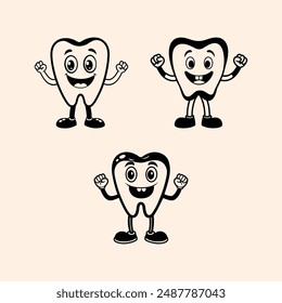 Smiley teeth vector illustration for logo t shirt