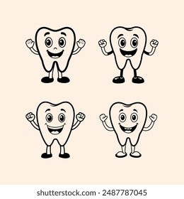 Smiley teeth vector illustration for logo t shirt