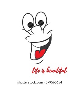 smiley and text