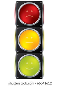 Smiley traffic light design