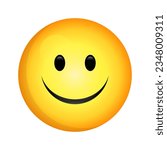 Smiley. Vector happy face isolated on white background