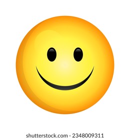 Premium PSD  Happy smiley emoji isolated on transparent background