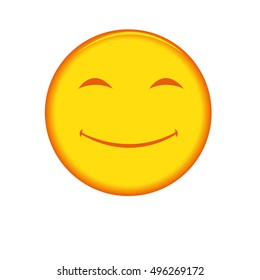 Smiley. Vector happy face isolated on a white background