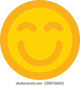 Smiley Vector Icon Flat Style