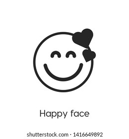 Smiley vector icon, happy symbol. Linear style sign for mobile concept and web design. Face symbol illustration. Pixel vector graphics - Vector.