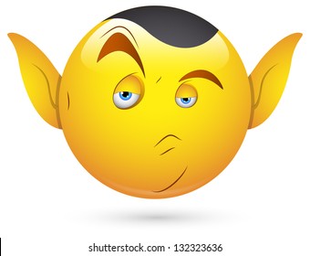 Smiley Vector Illustration - Alien with Big Ears