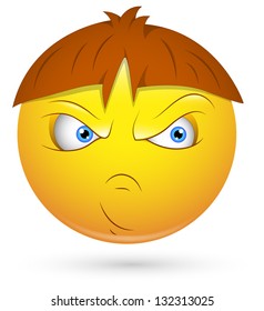 Smiley Vector Illustration - Bad Kid Face