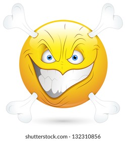 Smiley Vector Illustration - Dangerous Face