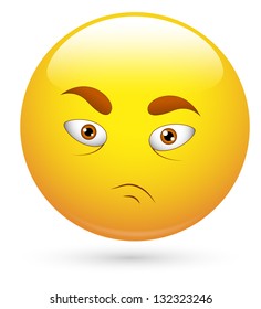 Smiley Vector Illustration - Desperate Face