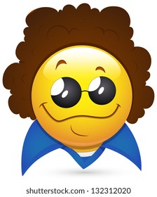 Smiley Vector Illustration - Disco Artist Face