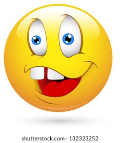 Smiley Vector Illustration - Dumb
