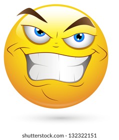 Smiley Vector Illustration - Evil Villain
