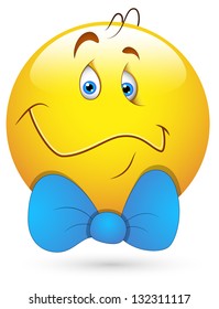Smiley Vector Illustration - Gentle Man Face