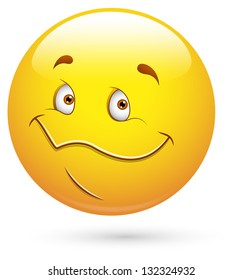 Smiley Vector Illustration - Happy Cute Face