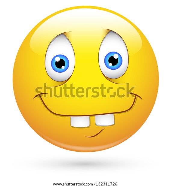 Smiley Vector Illustration Idiot Face Stock Vector (Royalty Free) 132311726