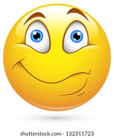 Smiley Vector Illustration - Listening