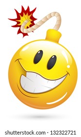 Smiley Vector Illustration - Offer Blast Bomb Face