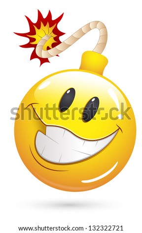 Smiley Vector Illustration - Offer Blast Bomb Face
